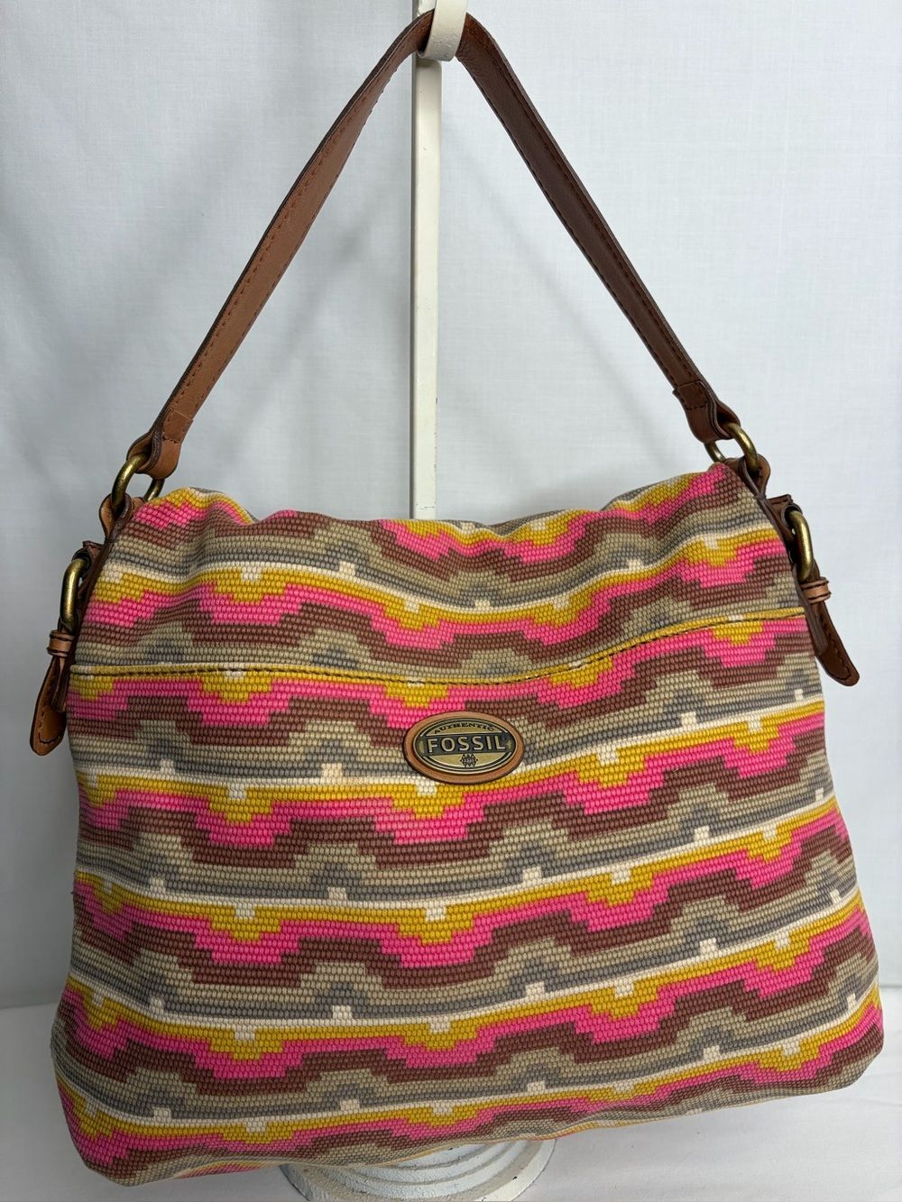 Fossil Explorer Tapastry FoldOver HandBag
